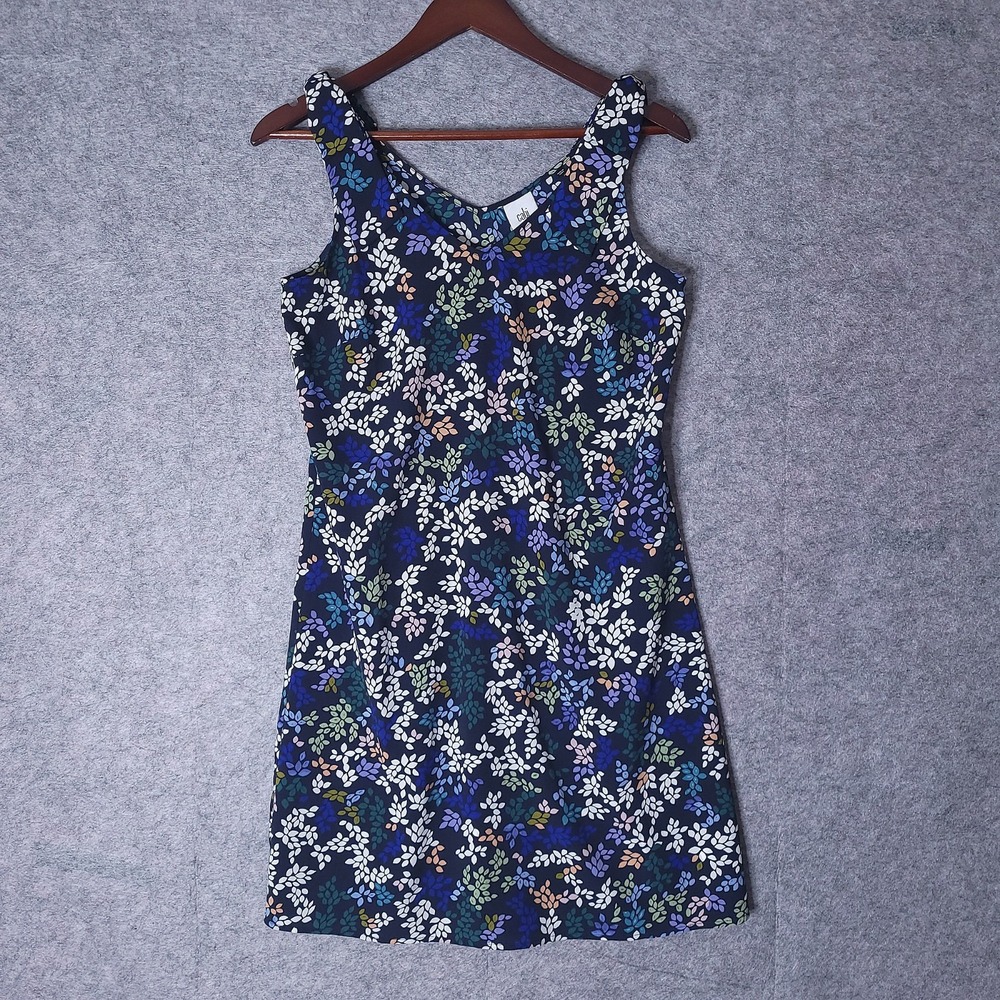 CABI Cinco Shift Mini Dress Bow Shoulder Multicolor Floral Print 5619 Small